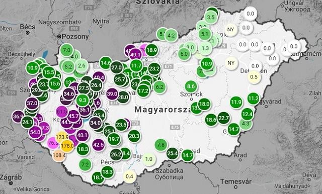 Új országos napi csapadékrekord