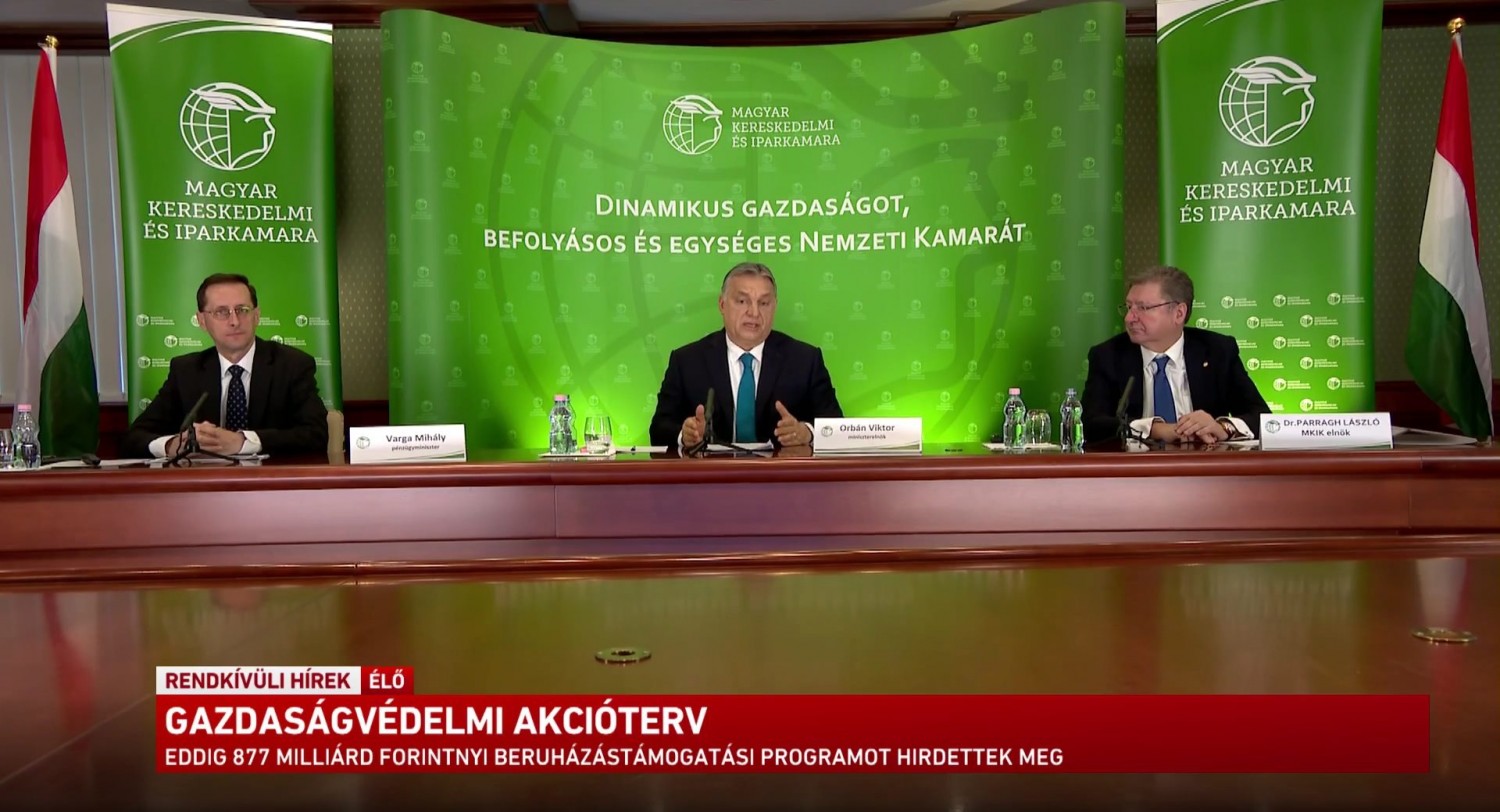 Orbán: a gazdaság-újraindítási akcióterv kamatmentes hitellel segíti a kkv-kat