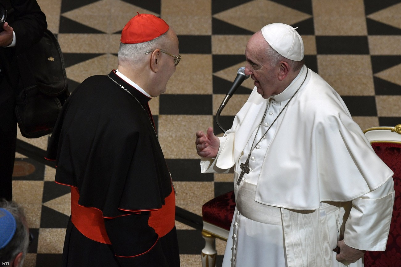 Ferenc pápa magánkihallgatáson fogadta Erdő Pétert